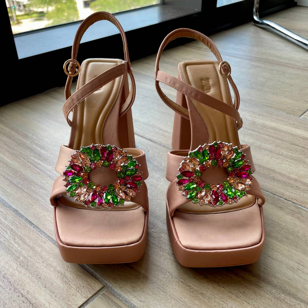 Zara Rhinestone Platform Heels - Picture 6 of 6